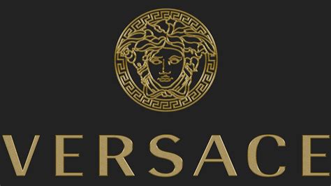 brand logo versace|Versace logo background.